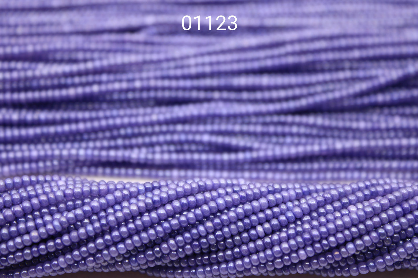 11/0 Preciosa Seed Beads, Bluish Purple Opaque Luster, 1 Hank, Czech Seed Beads, Embroidery Material, Jewelry Supply, 01123.