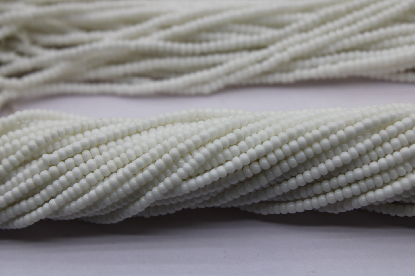 11/0 Preciosa Seed Beads, White Opaque, 1 Hank, Czech Seed Beads, Embroidery Material, Jewelry Supply, 03050
