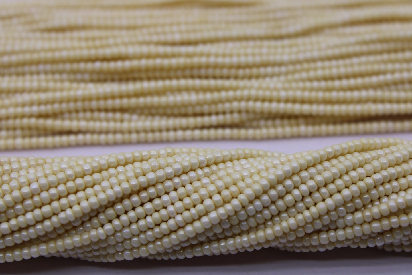 11/0 Preciosa Seed Beads, Cream Luster, 1 Hank, Czech Seed Beads, Embroidery Material, Jewelry Supply, 1002