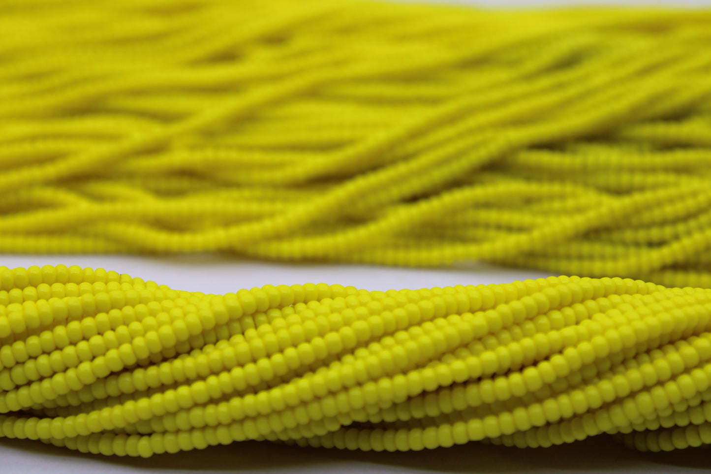 11/0 Preciosa Seed Beads, Yellow Opaque, 1 Hank, Czech Seed Beads, Embroidery Material, Jewelry Supply, 83100