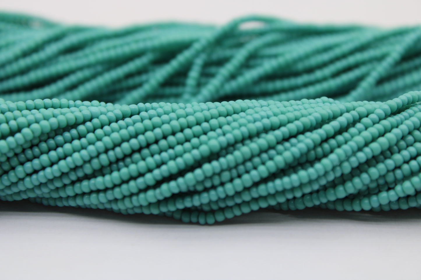 11/0 Preciosa Seed Beads, Turquoise Opaque, 1 Hank, Czech Seed Beads, Embroidery Material, Jewelry Supply, 63130