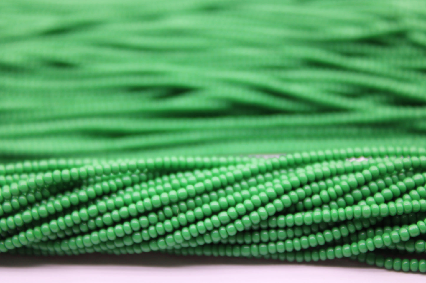 11/0 Preciosa Seed Beads, Green Opaque, 1 Hank, Czech Seed Beads, Embroidery Material, Jewelry Supply, 53220