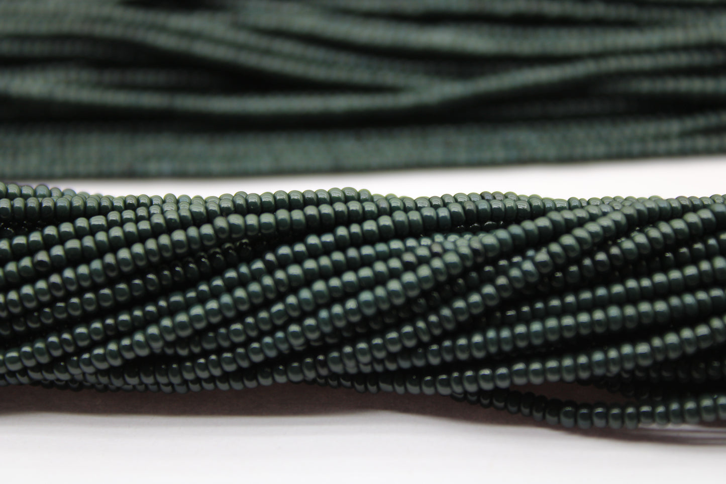 11/0 Preciosa Seed Beads, Dark Jade Opaque, 1 Hank, Czech Seed Beads, Embroidery Material, Jewelry Supply, 53270