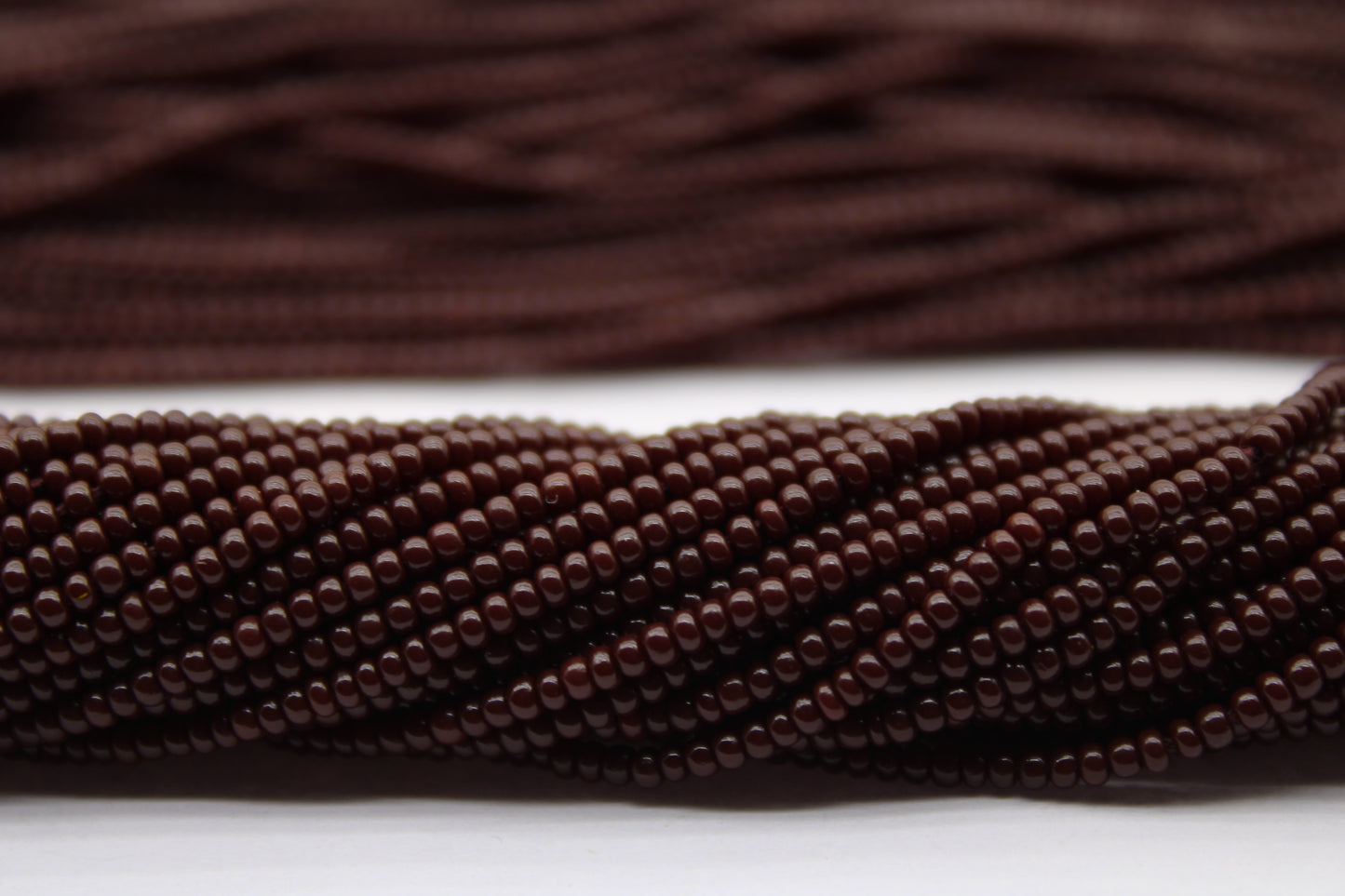 11/0 Preciosa Seed Beads, Dark Brown Opaque, 1 Hank, Czech Seed Beads, Embroidery Material, Jewelry Supply, 13780