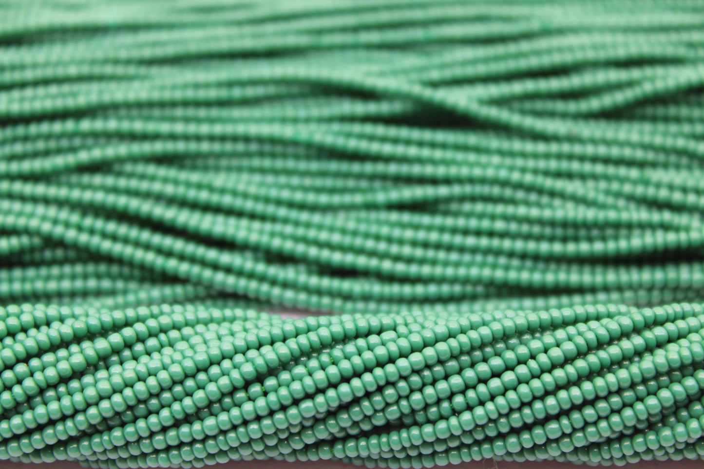 11/0 Preciosa Seed Beads, Serpent Green Opaque, 1 Hank, Czech Seed Beads, Embroidery Material, Jewelry Supply, 53240