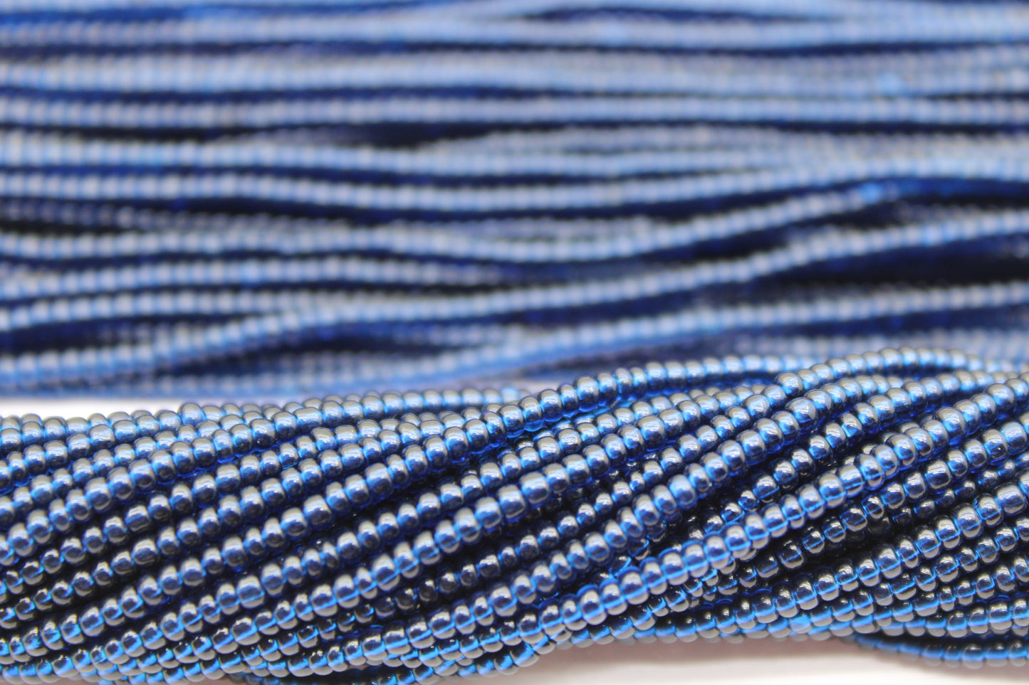 11/0 Preciosa Seed Beads, Montana Blue Transparent, 1 Hank, Czech Seed Beads, Embroidery Material, Jewelry Supply, 60100