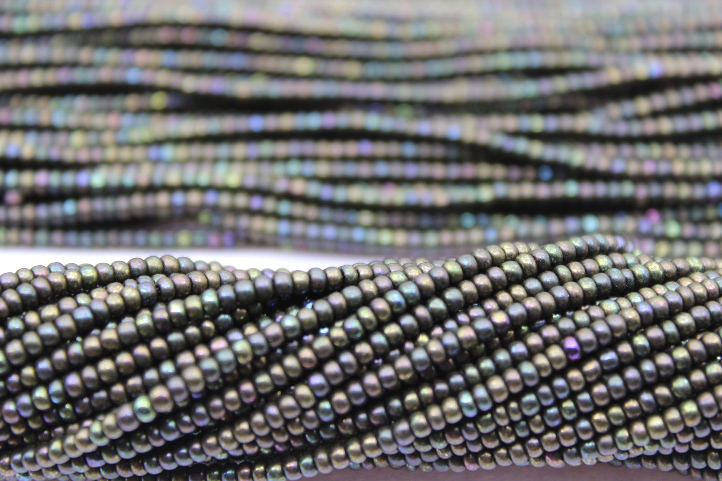 11/0 Preciosa Seed Beads, Brown Iris Opaque Luster, 1 Hank, Czech Seed Beads, Embroidery Material, Jewelry Supply, 59115