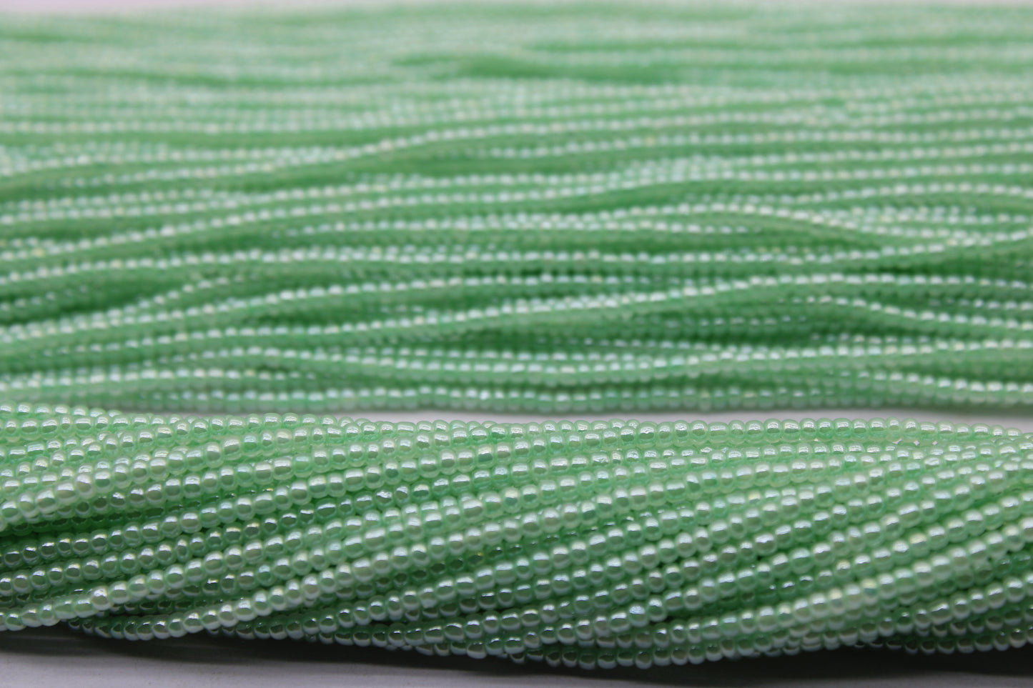 11/0 Preciosa Seed Beads, Mint Green Luster, 1 Hank, Czech Seed Beads, Embroidery Material, Jewelry Supply, 37356