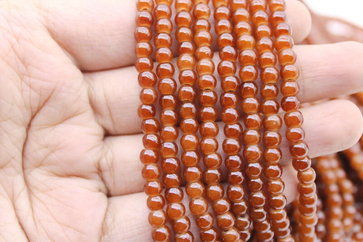 4 mm Brown Glass Beads | High-Quality Beads for Embroidery and Jewelry Making