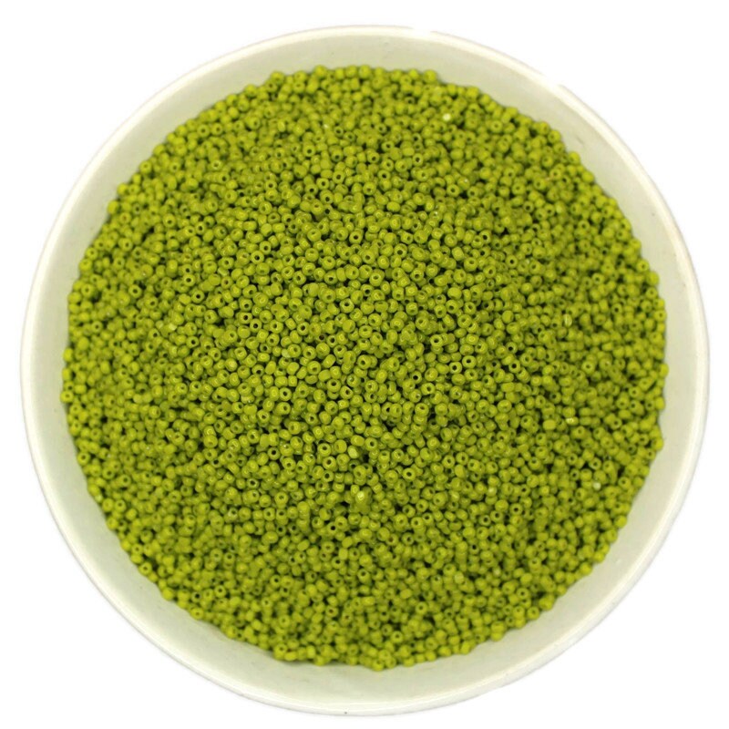 11/0 Charlotte true Cut Beads Opaque Olive Green (2 Perfect Facets) 10/20/50/250/500 Grams, Embroidery Material, Jewelry Supply, Premium True Cuts, 53430