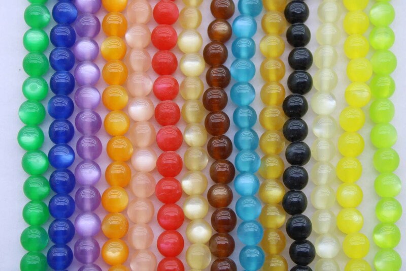 8MM, Cat's Eye Acrylic Resin Beads For DIY Jewelry Making, 50 Beads Per Pack, Bracelet Making, Macrame Making, Multipurpose Beads, Beads For Craft