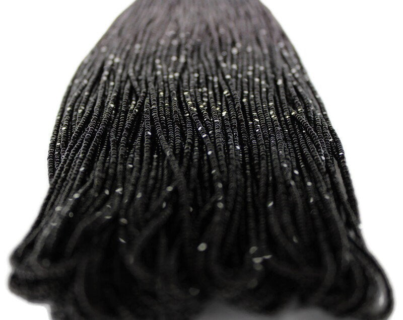 11/0 Charlotte true Cut Beads Jet Black (2 Perfect Facets) 10/20/50/250/500 Grams, Embroidery Material, Jewelry Supply, Vintage Premium True Cuts, 23980