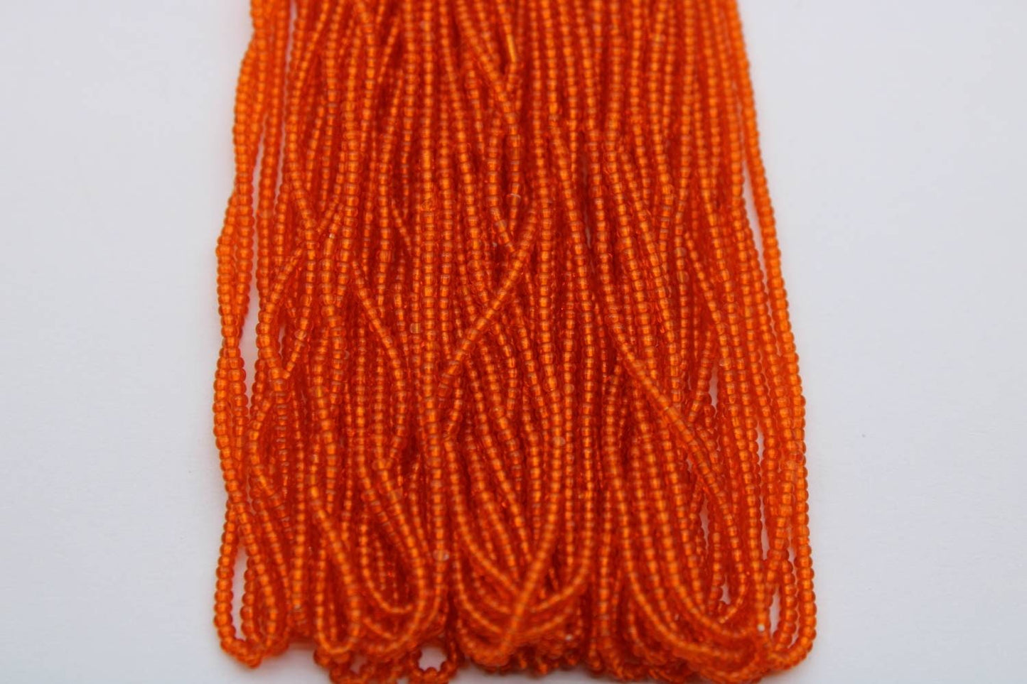 13/0 Charlotte Cut Beads, Orange Transparent, 1/3/5 Hanks, Preciosa Ornella Beads, Embroidery Beads, Craft Supply, Jewelry Findings, 90030.