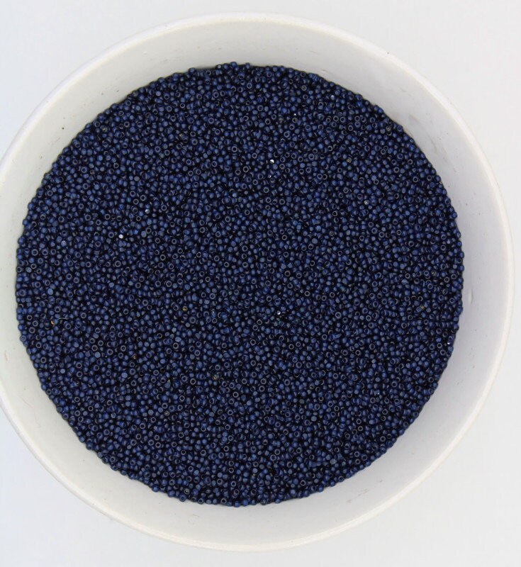 13/0 Charlotte True Cut Beads, Tr. Montana Blue (2 Perfect Facets) 5/10/20/50/250/500 Grams, Embroidery Material, Jewelry Supply, Premium True Cuts, 60100