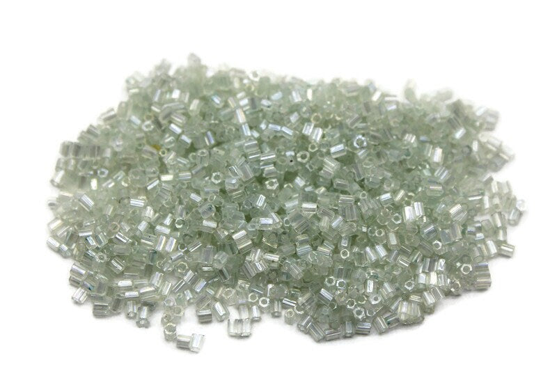 11/0 2 Cut Seed Beads, Mint Luster, 20/50/100 Grams Packs, Embroidery making, Economical Jewelry Making, Indian Hex Cut, Hexagon Beads, 49L/29.