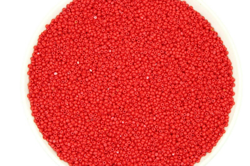 11/0 Charlotte true Cut Beads Opaque Dark Red (2 Perfect Facets) 10/20/50/250/500 Grams, Embroidery Material, Jewelry Supply, Premium True Cuts, 93190