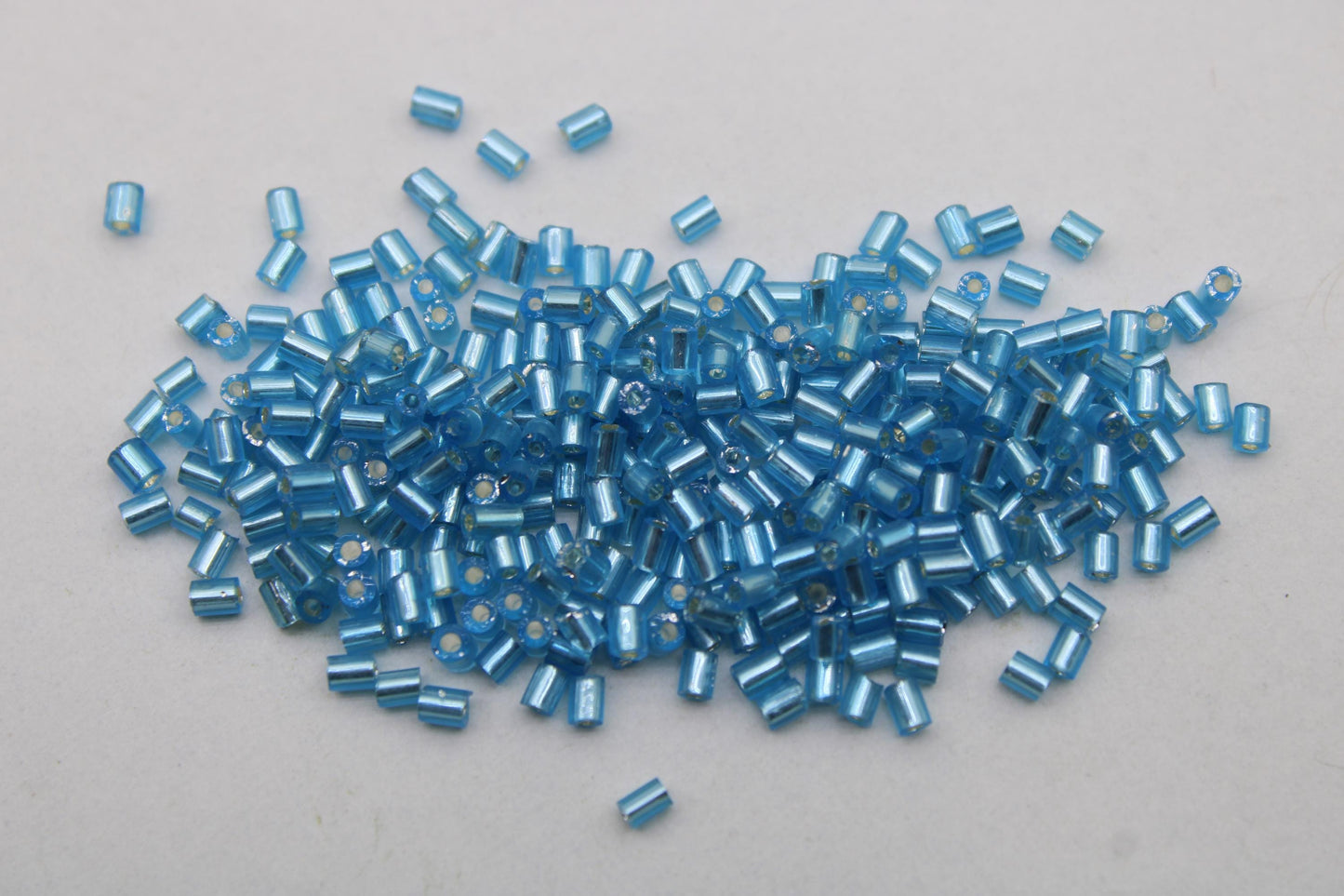 11/0 2 Cut, Light Blue silver-lined Seed Beads, 20/50/100 Grams Packs, Hex Cut, Embroidery Beads, Jewelry Beads, Supply, Indian Seed Beads, 23L/16.