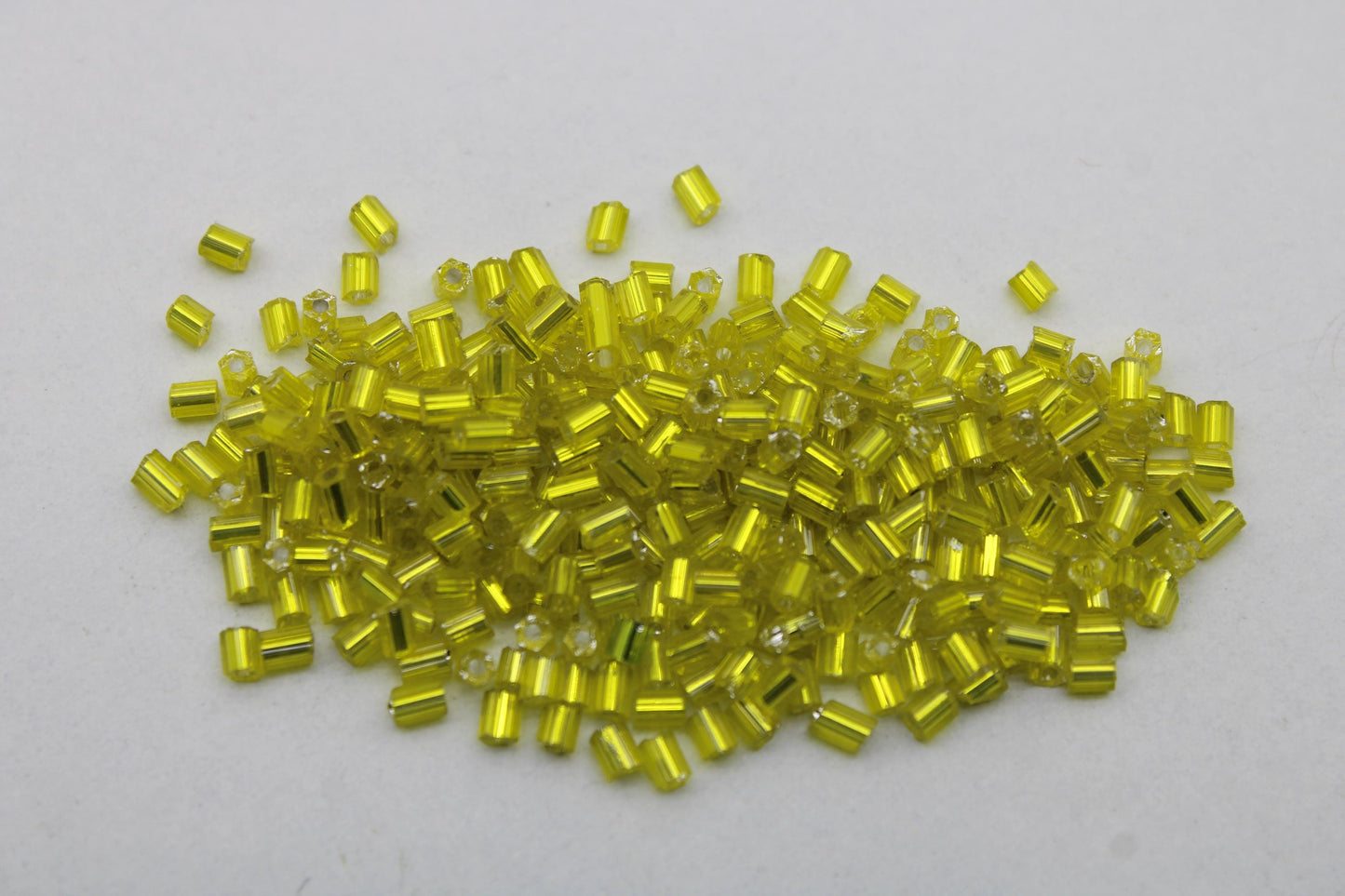 11/0 2 Cut, Yellow silver-lined Seed Beads, 20/50/100 Grams Packs, Hex Cut, Embroidery Beads, Jewelry Beads, Craft Supply, Indian Seed Beads, 30/11.
