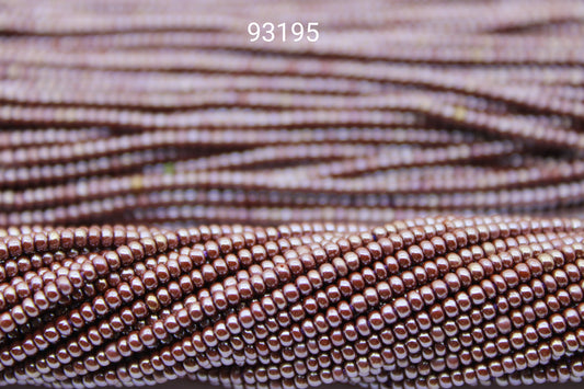 11/0 Preciosa Seed Beads, Brown Opaque Luster, 1 Hank, Czech Seed Beads, Embroidery Material, Jewelry Supply, 93195