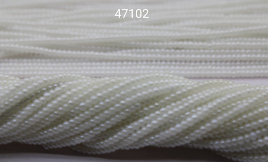 11/0 Preciosa Seed Beads, Off-White Luster, 1 Hank, Czech Seed Beads, Embroidery Material, Jewelry Supply, 47102