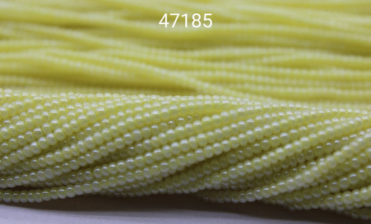 11/0 Preciosa Seed Beads, Beige Pearl Luster, 1 Hank, Czech Seed Beads, Embroidery Material, Jewelry Supply, 47185