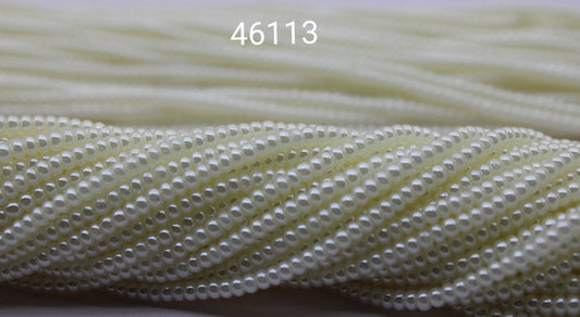 11/0 Preciosa Seed Beads, Light Pearl Luster, 1 Hank, Czech Seed Beads, Embroidery Material, Jewelry Supply, 46113