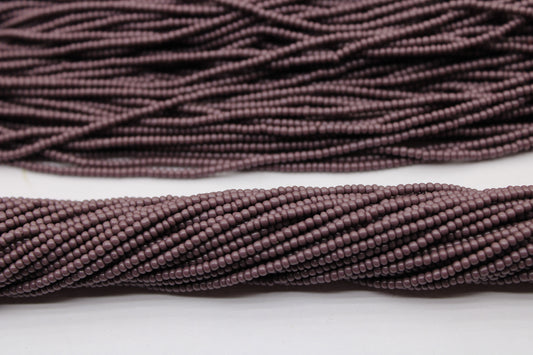 11/0 Preciosa Seed Beads, Dark Purple Opaque, 1 Hank, Czech Seed Beads, Embroidery Material, Jewelry Supply, 23040