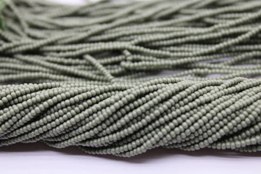 11/0 Preciosa Seed Beads, Cement Gray Opaque, 1 Hank, Czech Seed Beads, Embroidery Material, Jewelry Supply, 43030