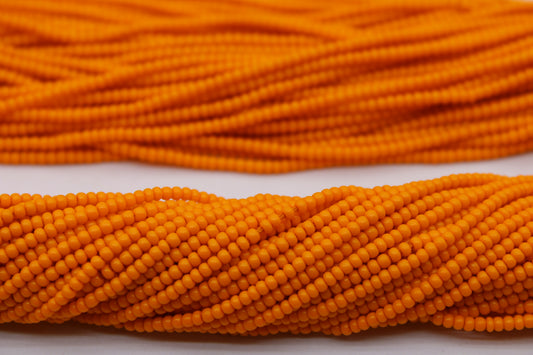 11/0 Preciosa Seed Beads, Orange Opaque, 1 Hank, Czech Seed Beads, Embroidery Material, Jewelry Supply, 93120