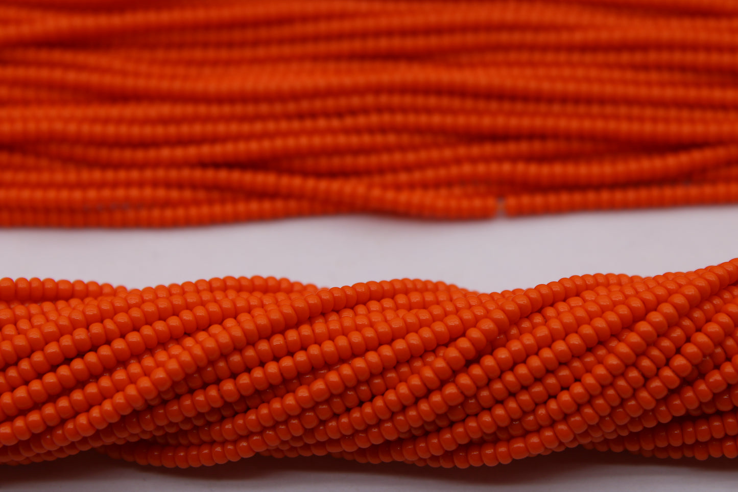 11/0 Preciosa Seed Beads, Deep Orange Opaque, 1 Hank, Czech Seed Beads, Embroidery Material, Jewelry Supply, 93140