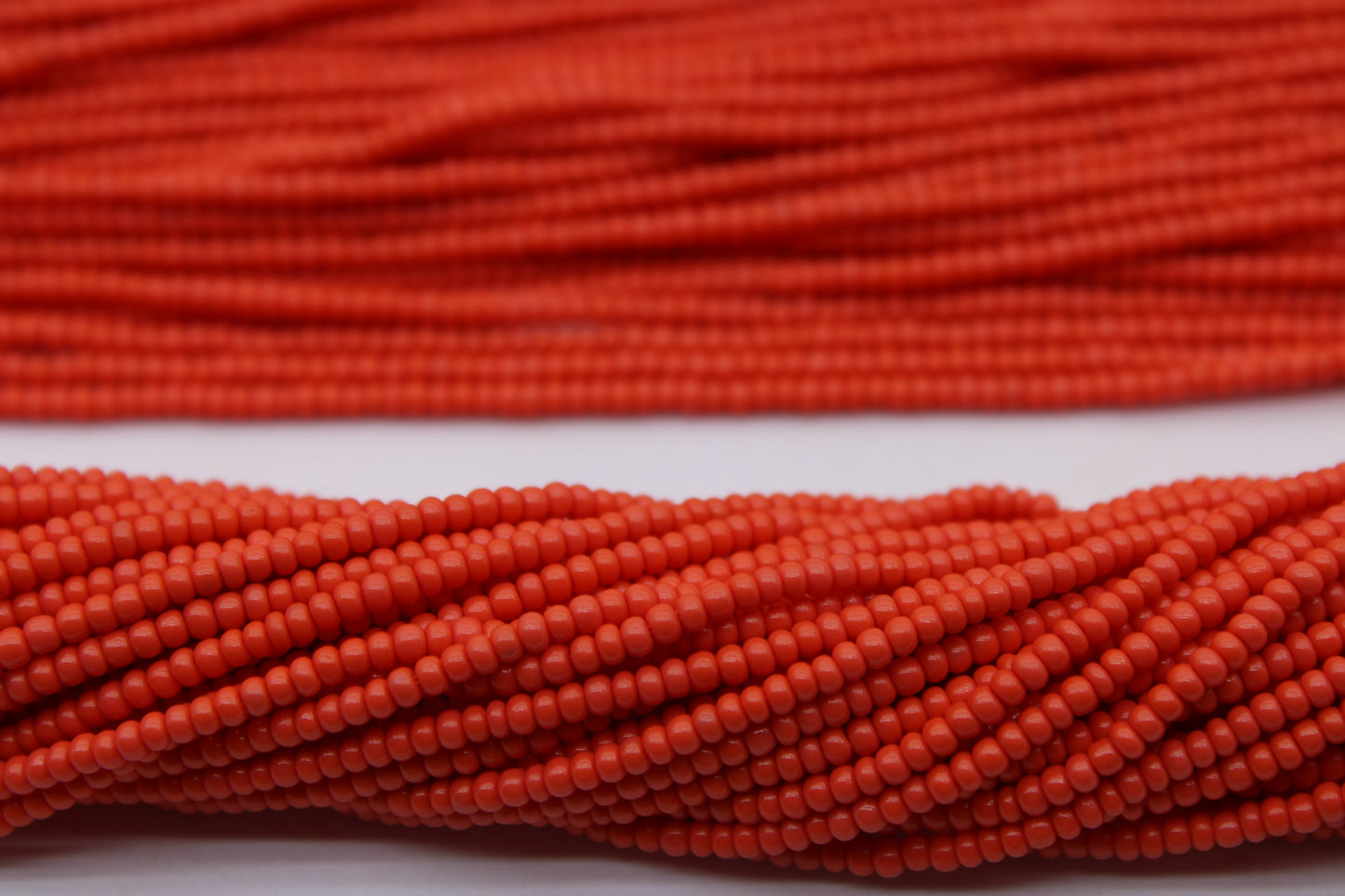 11/0 Preciosa Seed Beads, Coral Opaque, 1 Hank, Czech Seed Beads, Embroidery Material, Jewelry Supply, 93520