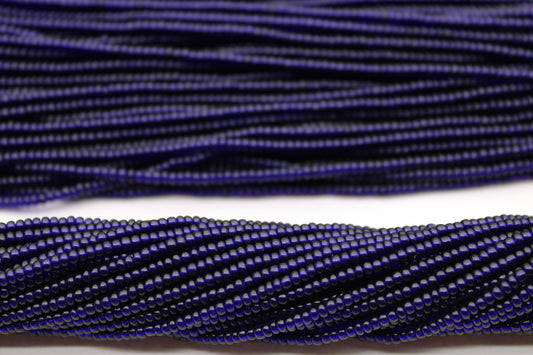 11/0 Preciosa Seed Beads, Deep Cobalt Transparent, 1 Hank, Czech Seed Beads, Embroidery Material, Jewelry Supply, 30110
