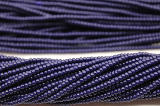 11/0 Preciosa Seed Beads, Navy Blue Opaque, 1 Hank, Czech Seed Beads, Embroidery Material, Jewelry Supply, 33080