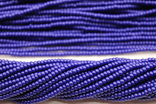 11/0 Preciosa Seed Beads, Royal Blue Opaque, 1 Hank, Czech Seed Beads, Embroidery Material, Jewelry Supply, 33060