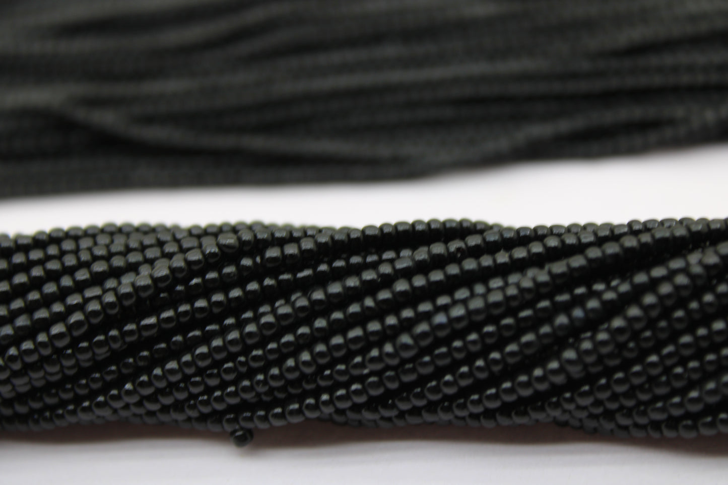11/0 Preciosa Seed Beads, Jet Black Opaque, 1 Hank, Czech Seed Beads, Embroidery Material, Jewelry Supply, 23980