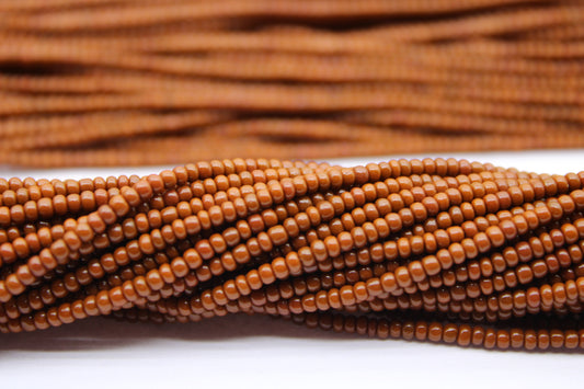 11/0 Preciosa Seed Beads, Wenge Brown Opaque, 1 Hank, Czech Seed Beads, Embroidery Material, Jewelry Supply, 13600