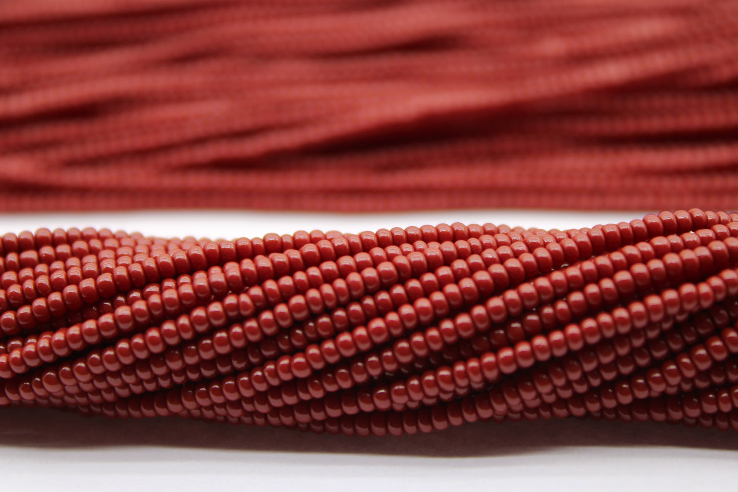 11/0 Preciosa Seed Beads, Reddish Brown Opaque, 1 Hank, Czech Seed Beads, Embroidery Material, Jewelry Supply, 93310