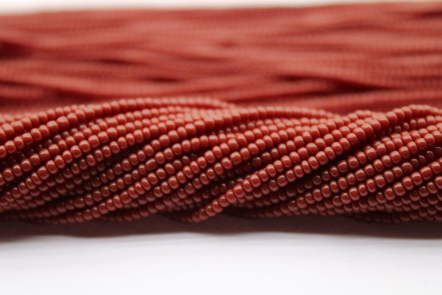 11/0 Preciosa Seed Beads, Medium Brown Opaque, 1 Hank, Czech Seed Beads, Embroidery Material, Jewelry Supply, 93300