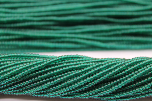 11/0 Preciosa Seed Beads, Blue Zircon Transparent, 1 Hank, Czech Seed Beads, Embroidery Material, Jewelry Supply, 50710