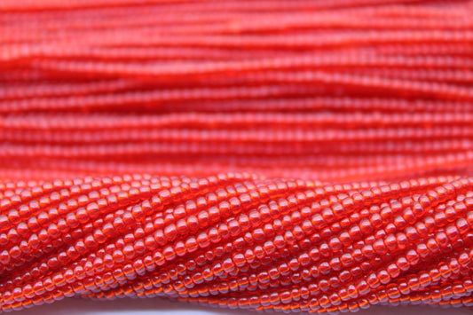 11/0 Preciosa Seed Beads, Light Siam Transparent, 1 Hank, Czech Seed Beads, Embroidery Material, Jewelry Supply, 90070