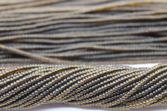 11/0 Preciosa Seed Beads, Brown Transparent, 1 Hank, Czech Seed Beads, Embroidery Material, Jewelry Supply, 10140