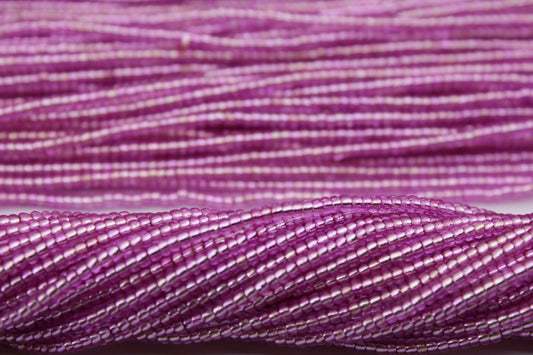 11/0 Preciosa Seed Beads, Pinkish Purple Silver-Lined, 1 Hank, Czech Seed Beads, Embroidery Material, Jewelry Supply, 1101