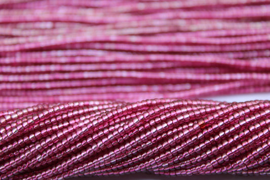 11/0 Preciosa Seed Beads, Pink Silver-Lined, 1 Hank, Czech Seed Beads, Embroidery Material, Jewelry Supply, 1102