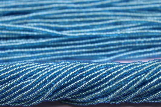 11/0 Preciosa Seed Beads, Blue Silver-Lined, 1 Hank, Czech Seed Beads, Embroidery Material, Jewelry Supply, 67000