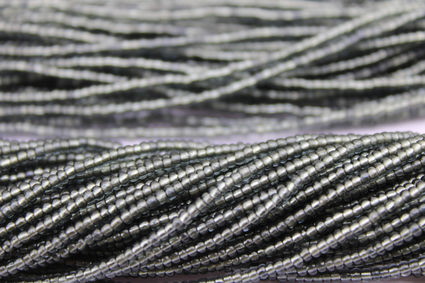 11/0 Preciosa Seed Beads, Black Diamond Silver-Lined, 1 Hank, Czech Seed Beads, Embroidery Material, Jewelry Supply, 47010