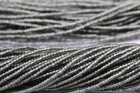 11/0 Preciosa Seed Beads, Black Diamond Silver-Lined, 1 Hank, Czech Seed Beads, Embroidery Material, Jewelry Supply, 47010