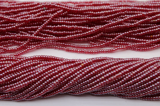 11/0 Preciosa Seed Beads, Ruby Transparent Luster, 1 Hank, Czech Seed Beads, Embroidery Material, Jewelry Supply, 1061