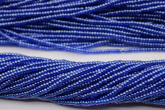 11/0 Preciosa Seed Beads, Cobalt Blue Transparent Luster, 1 Hank, Czech Seed Beads, Embroidery Material, Jewelry Supply, 1057