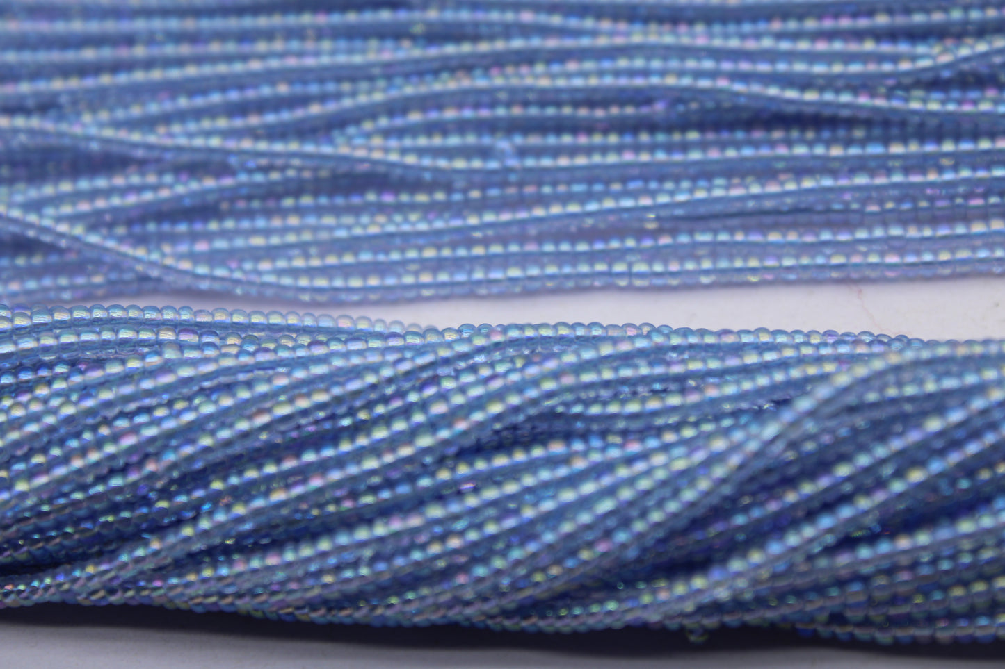 11/0 Preciosa Seed Beads, Light Sapphire AB, 1 Hank, Czech Seed Beads, Embroidery Material, Jewelry Supply, 1055