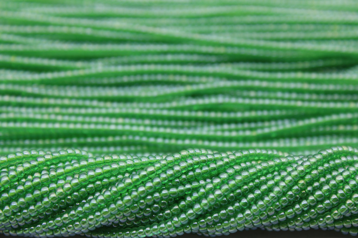 11/0 Preciosa Seed Beads, Lime Transparent Luster, 1 Hank, Czech Seed Beads, Embroidery Material, Jewelry Supply, 1050